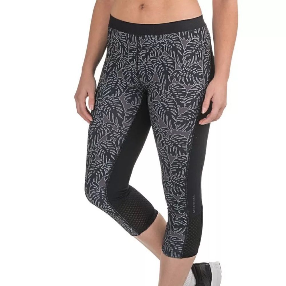 Merrell Women’s Black & Gray “Mystique” Capris w/Mesh & Pocket (Size: Large) - Picture 3 of 11